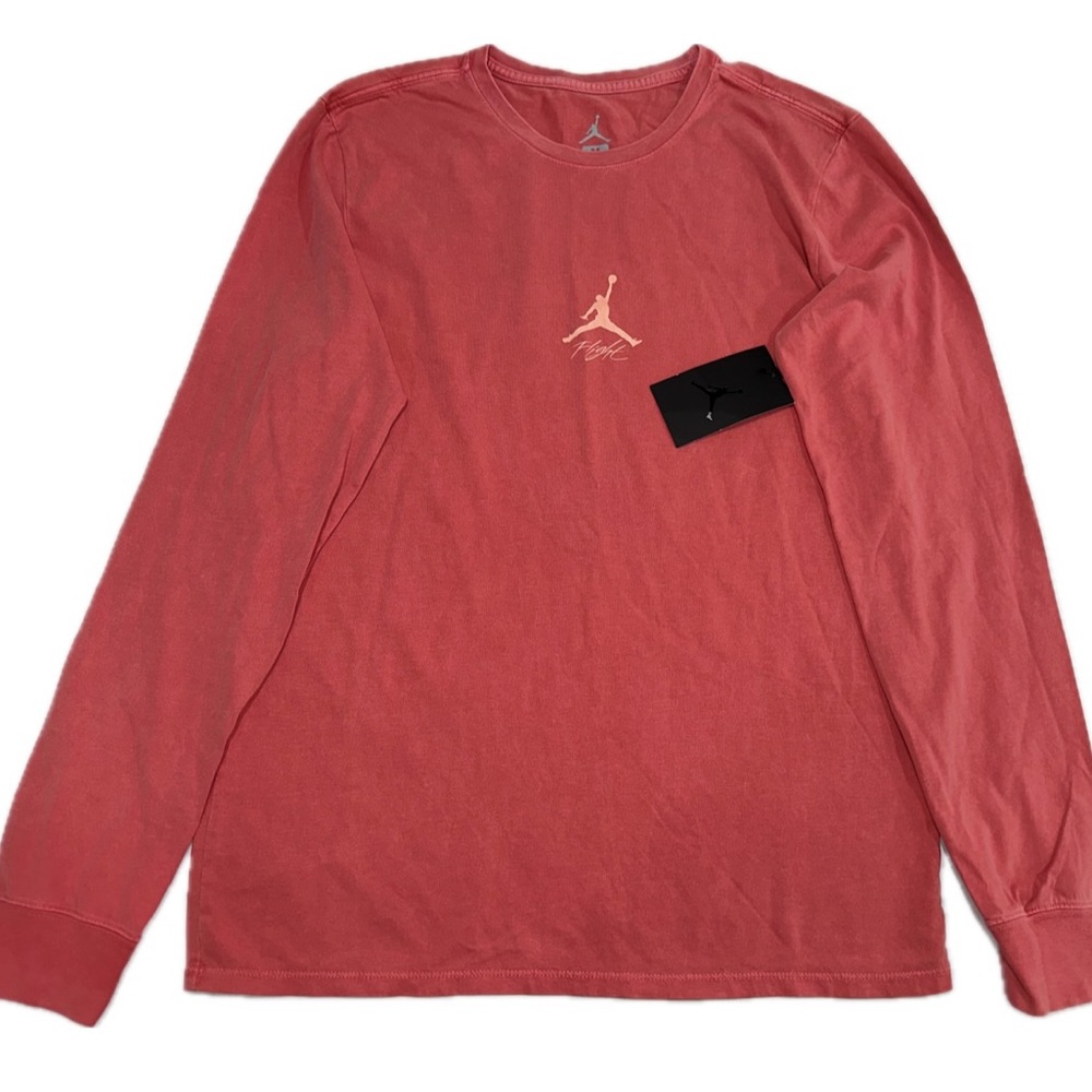Jordan Flight Red Long Sleeve T Shirt Mens Medium AO3355-687 New $45 MSRP
